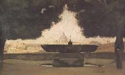 La vasque de I'Academie de France a Rome (mk11), Jean Baptiste Camille  Corot
